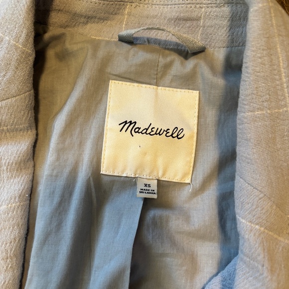 Madewell Light Blue Plaid Blazer - Picture 3 of 7